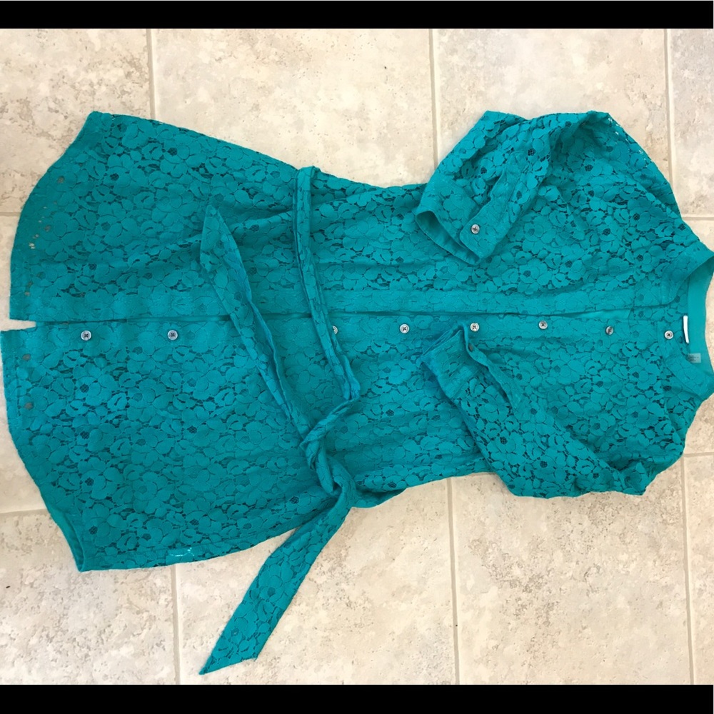DKNYC Green Lace Dress